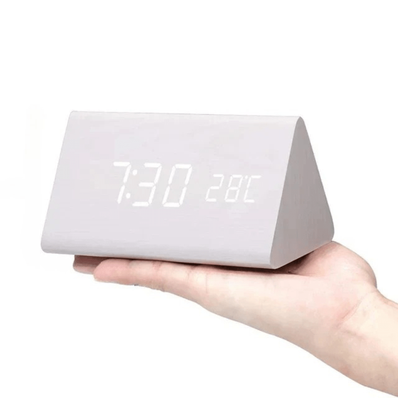 NaturaTime – Elegant Wooden LED Alarm Clock for Every Home