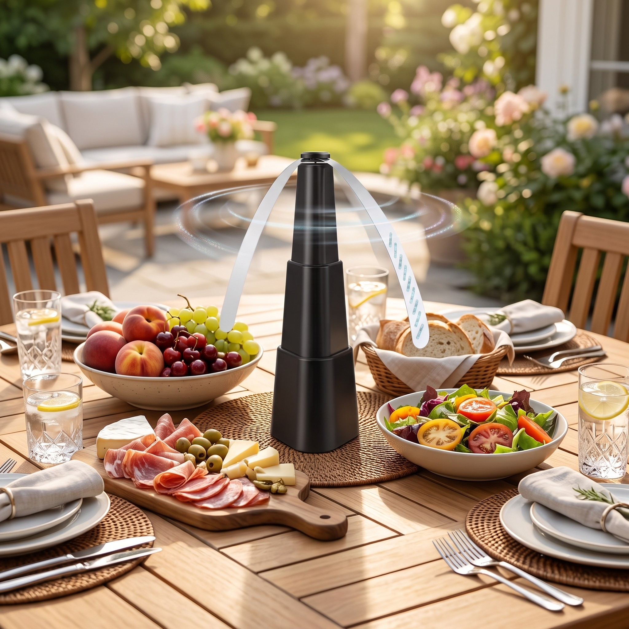 Chill Breeze Portable Tabletop Fan with Colorful Blades