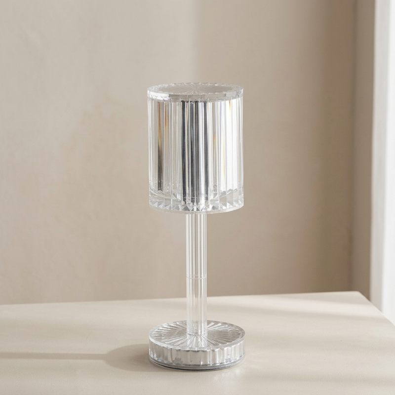 Rechargeable Crystal Elegance LED Table Lamp with Dimming