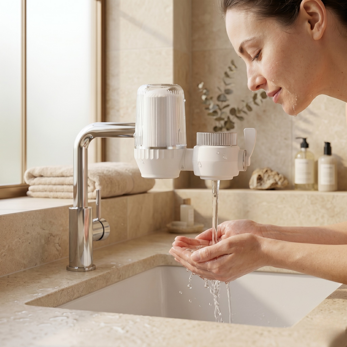 Advanced Faucet Water Filter with Washable Cartridge
