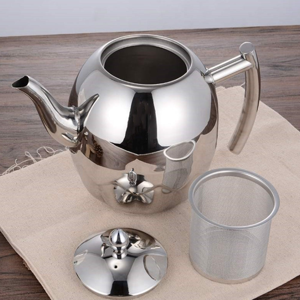 Elegant Stainless Steel Tea Kettle with Removable Filter