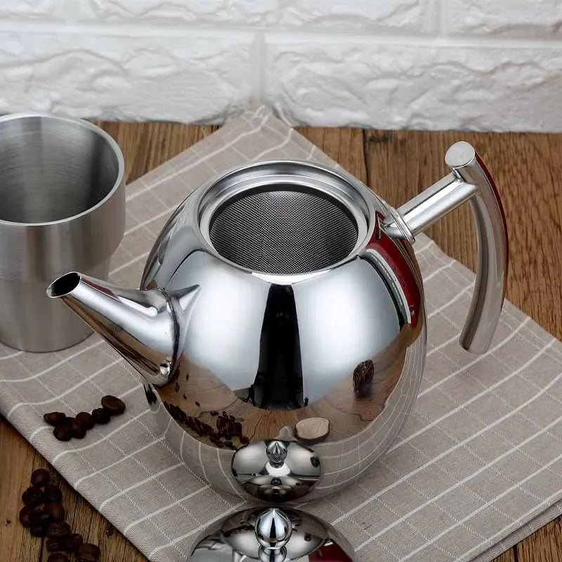 Elegant Stainless Steel Tea Kettle with Removable Filter