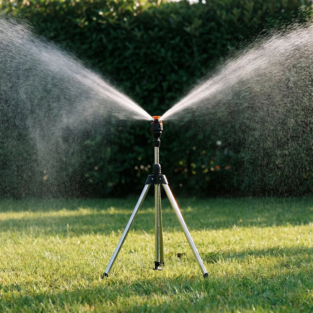Lawn Sprinkler with Telescopic Tripod Stand