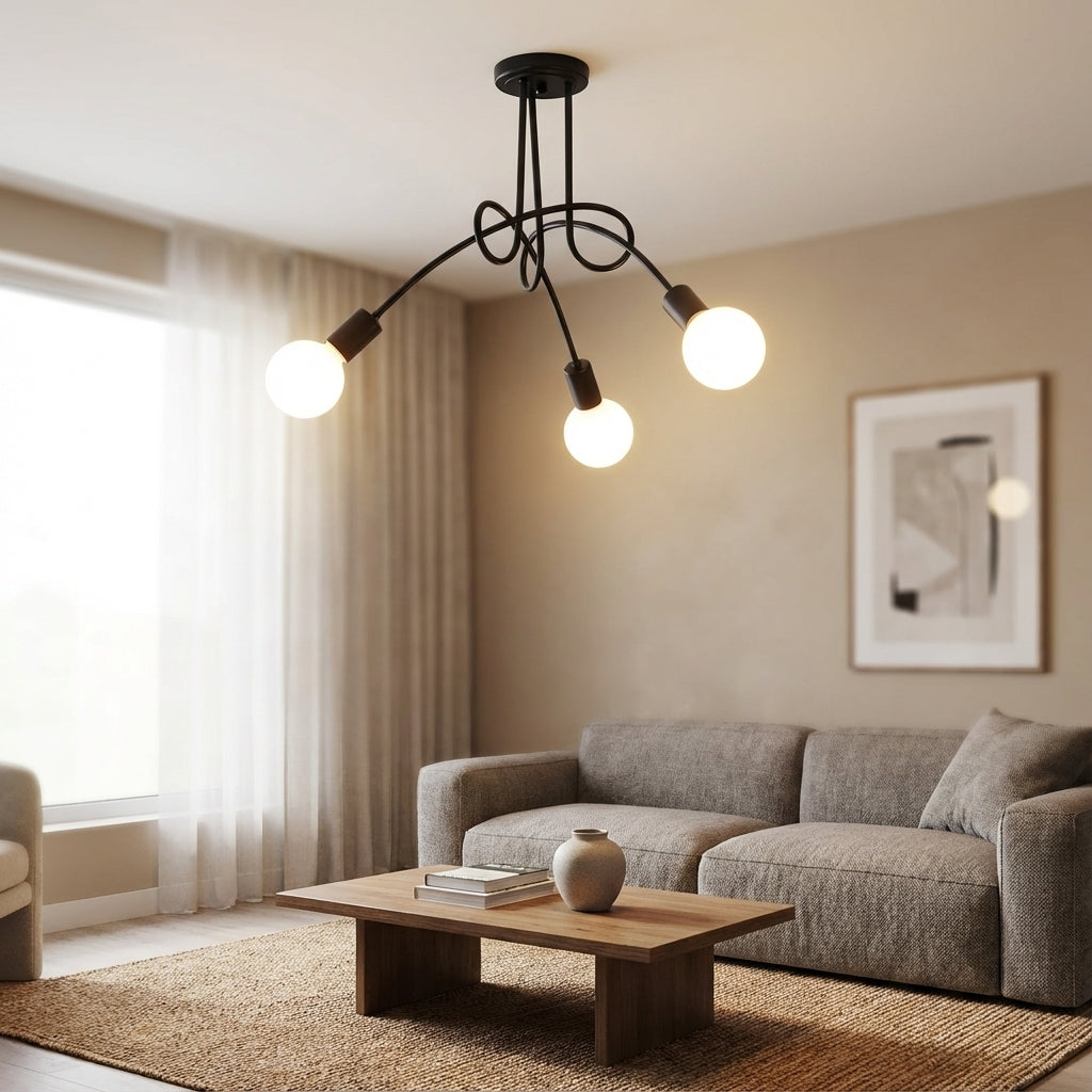 Chandelier with Three Arms - Elegant Lighting Fixture