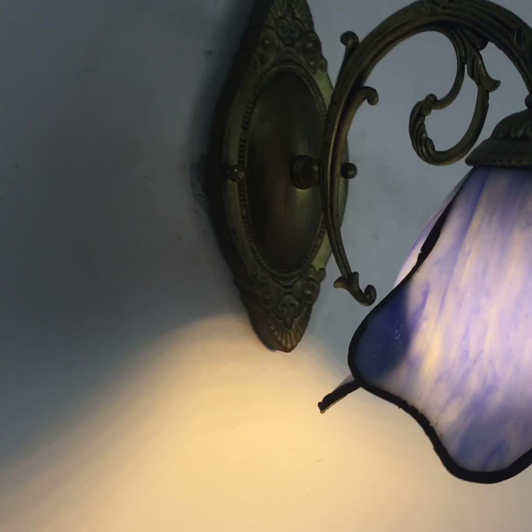 Artisan Stained Glass Wall Light for Elegant Spaces
