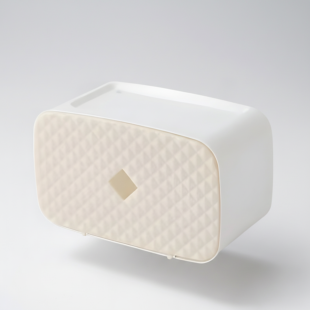 Toilet Paper Holder with Shelf - Safe Roll Dispenser