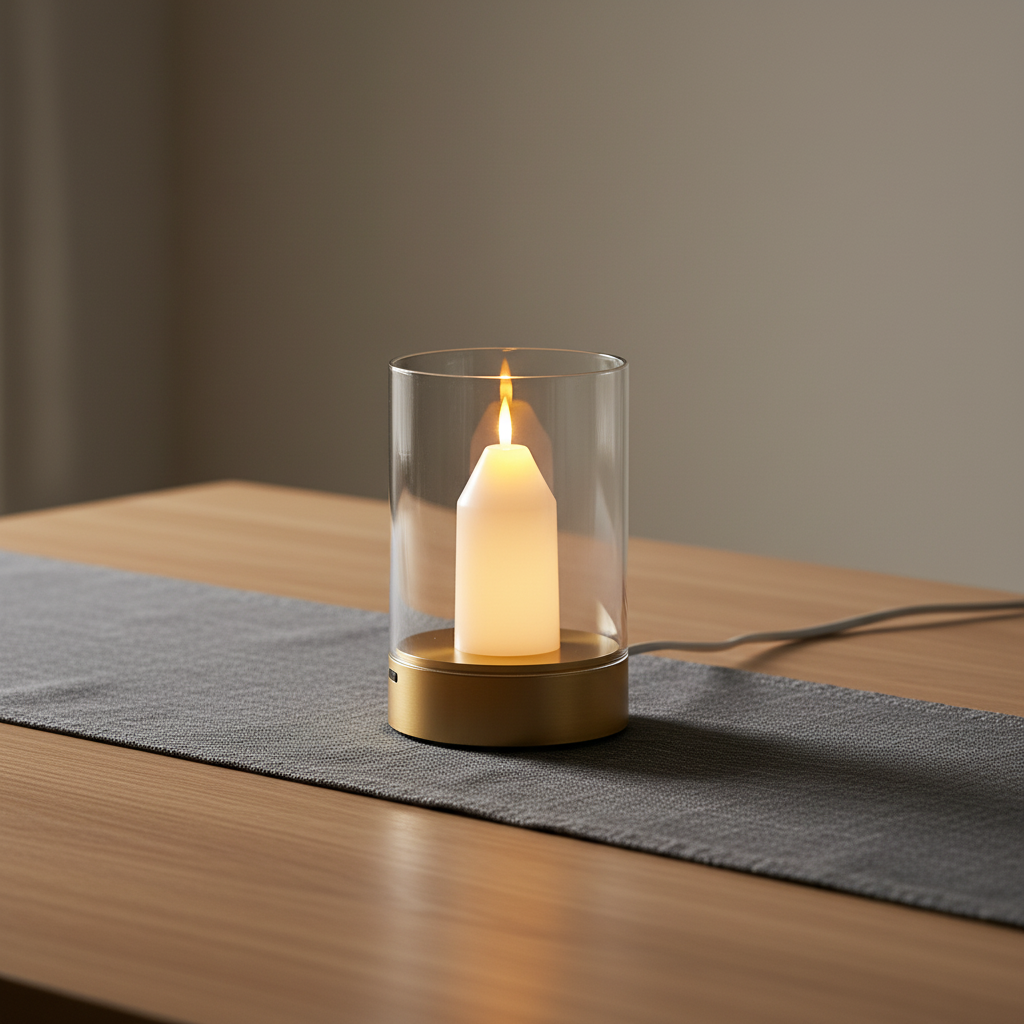 Transparent Cylinder LED Candle