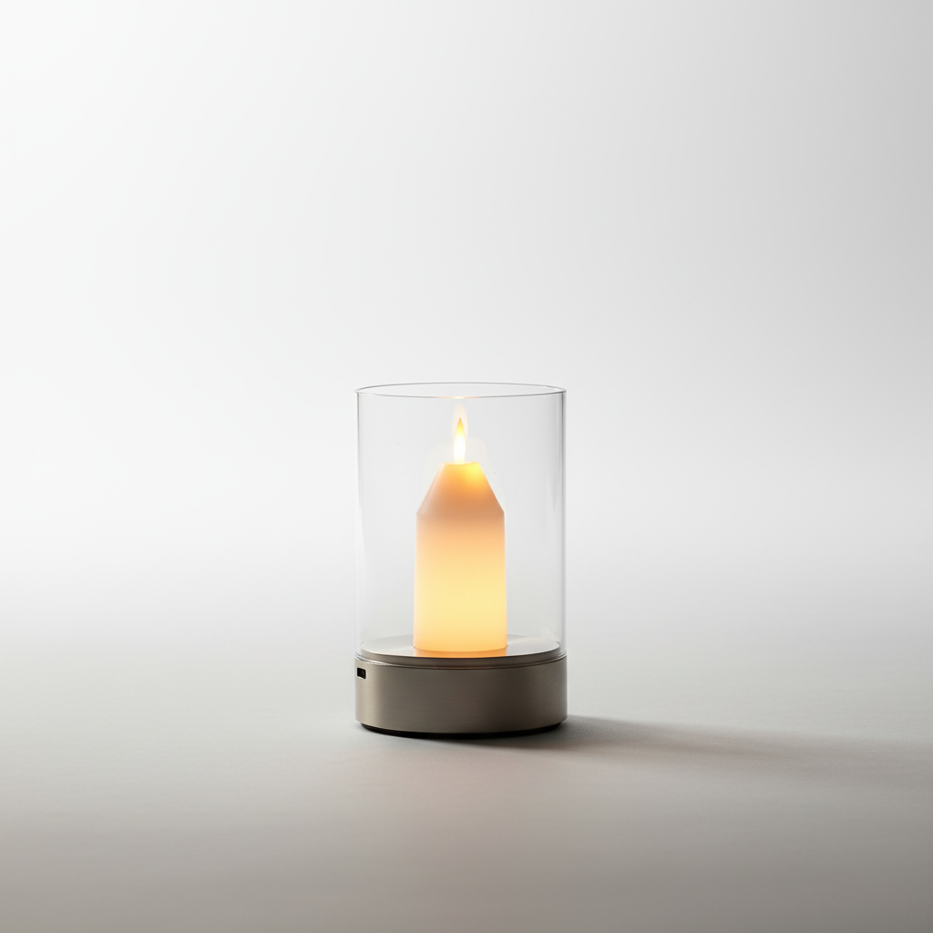 Transparent Cylinder LED Candle