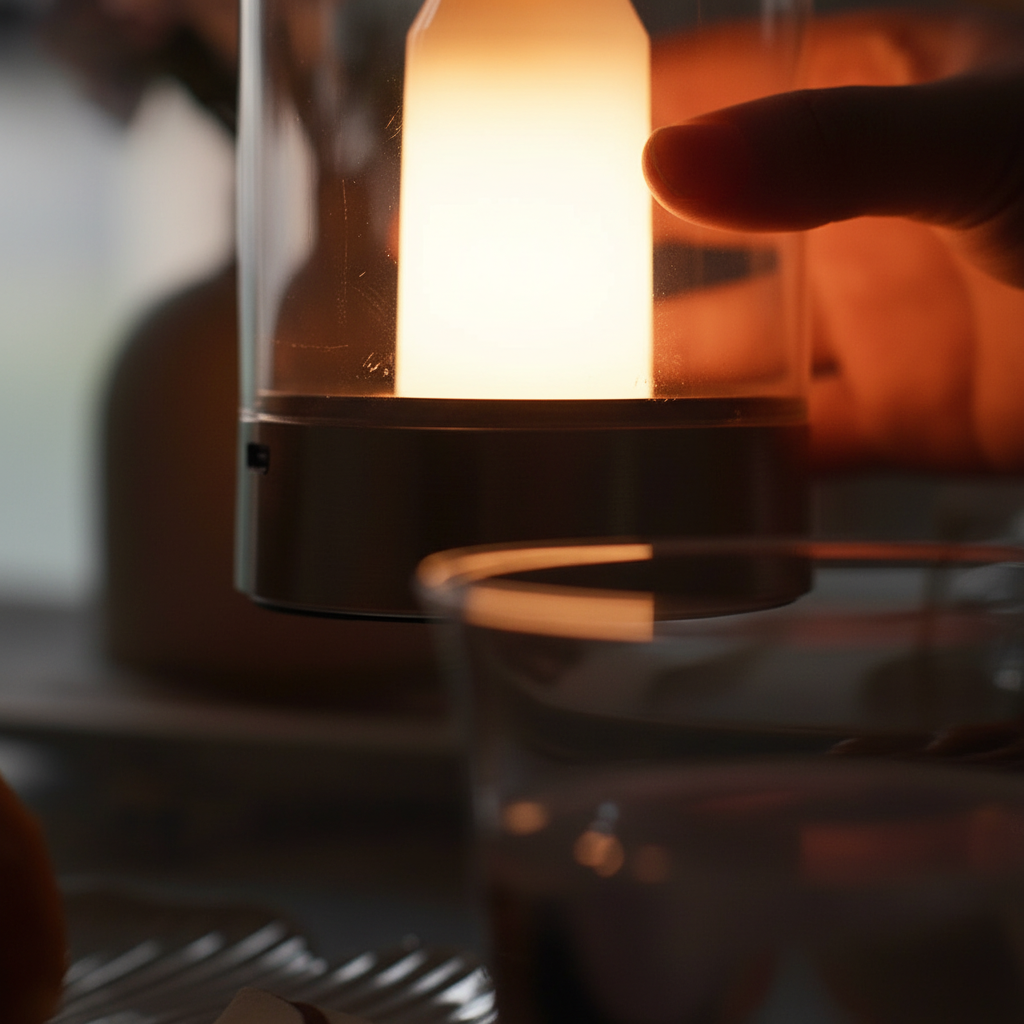 Transparent Cylinder LED Candle