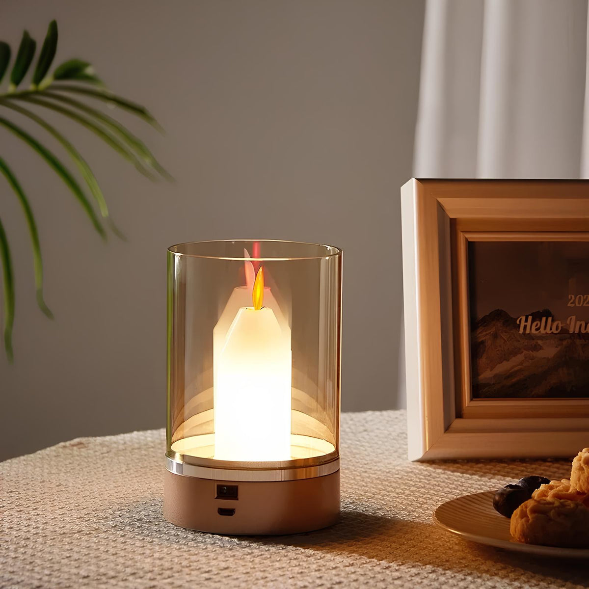 Transparent Cylinder LED Candle