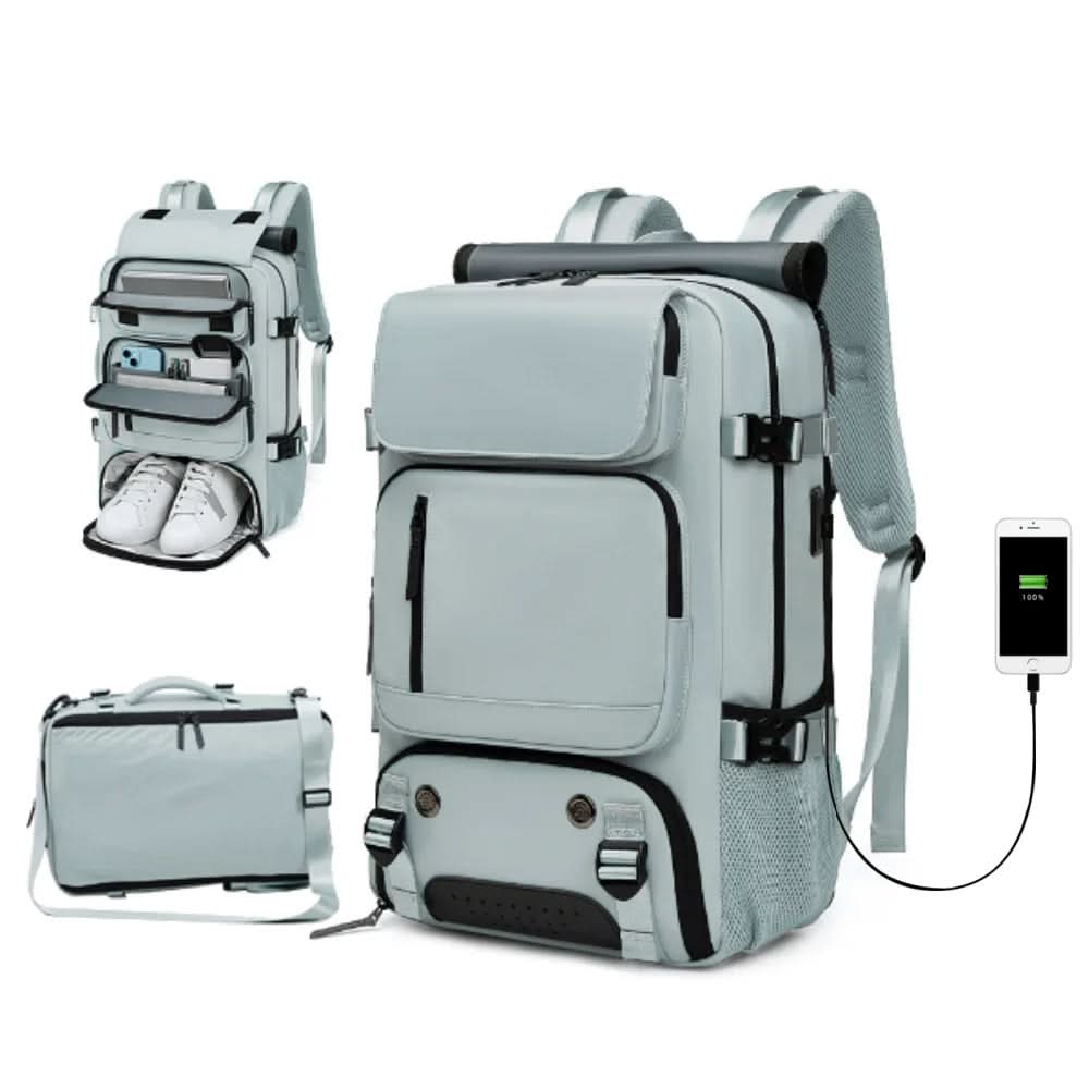 ExplorerPro – Spacious Waterproof Backpack with USB Port