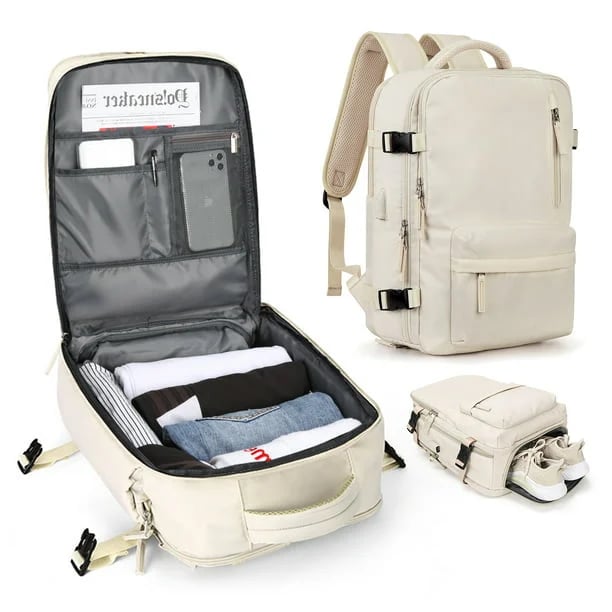 Smart Travel Backpack | Women's Versatile Laptop Carrier with USB Port