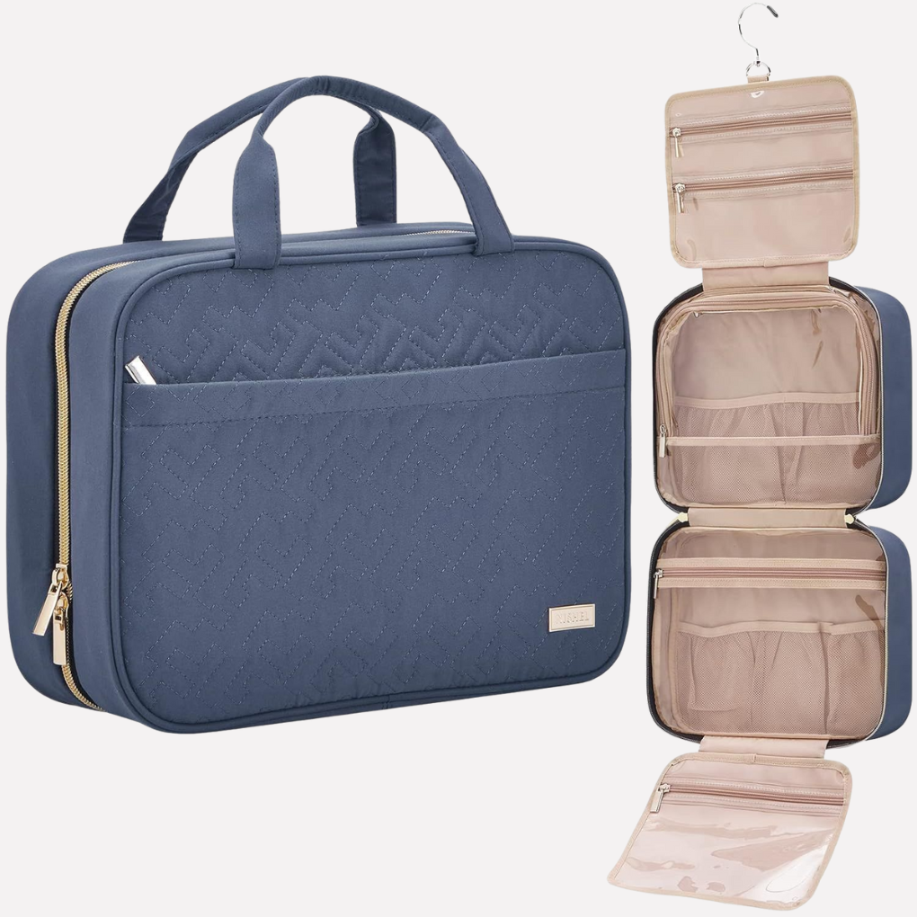 Portable Toiletry Organizer with Multiple Pockets for Travel