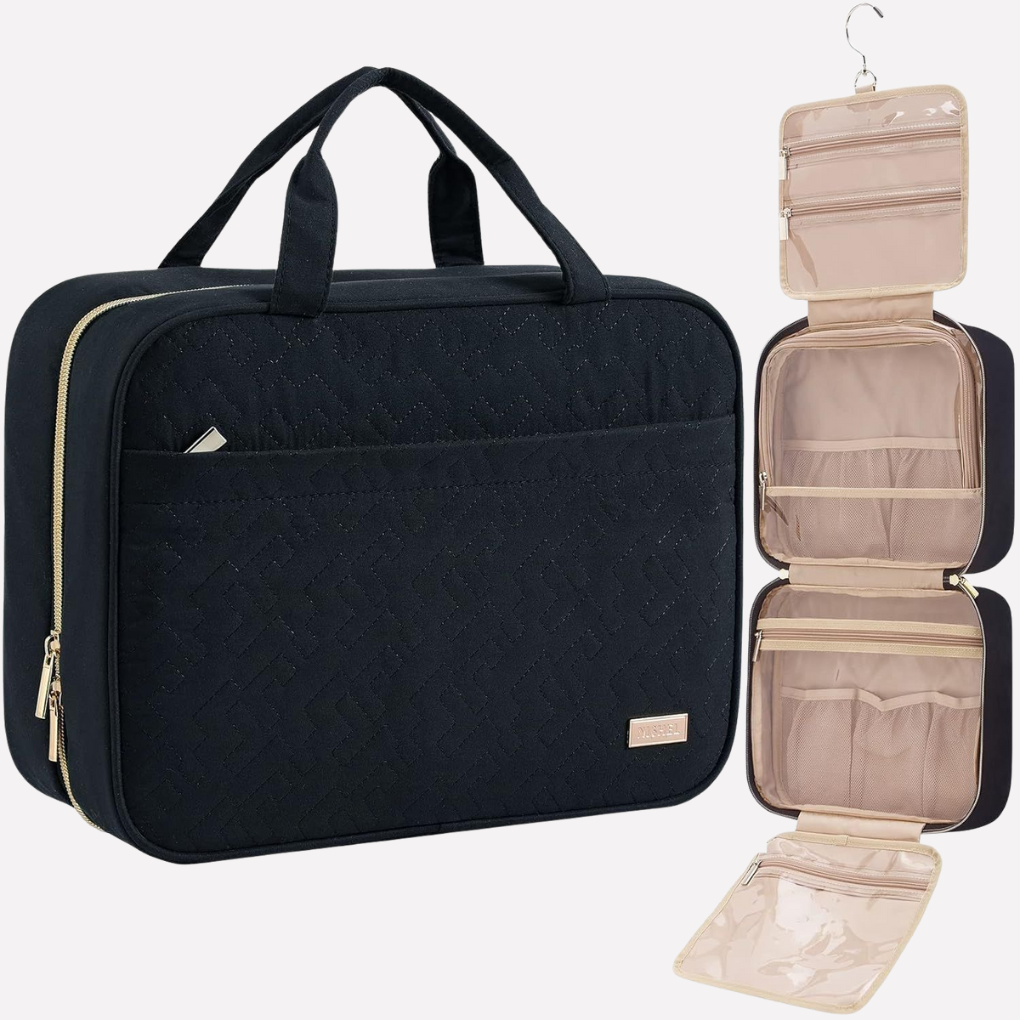 Portable Toiletry Organizer with Multiple Pockets for Travel