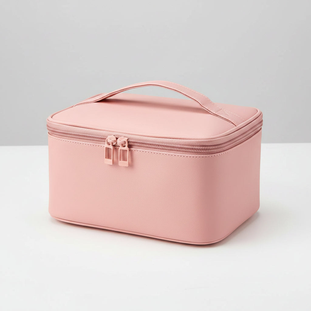 Chic Travel Cosmetic Organizer with Customizable Compartments