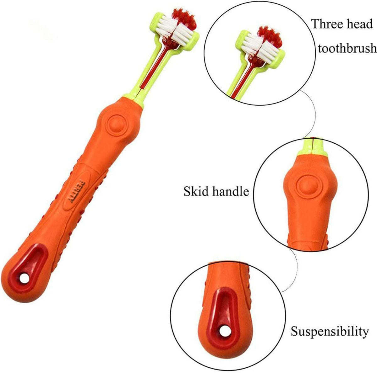 3-Sided Pet Dental Brush Set | Tartar Control & Fresh Breath