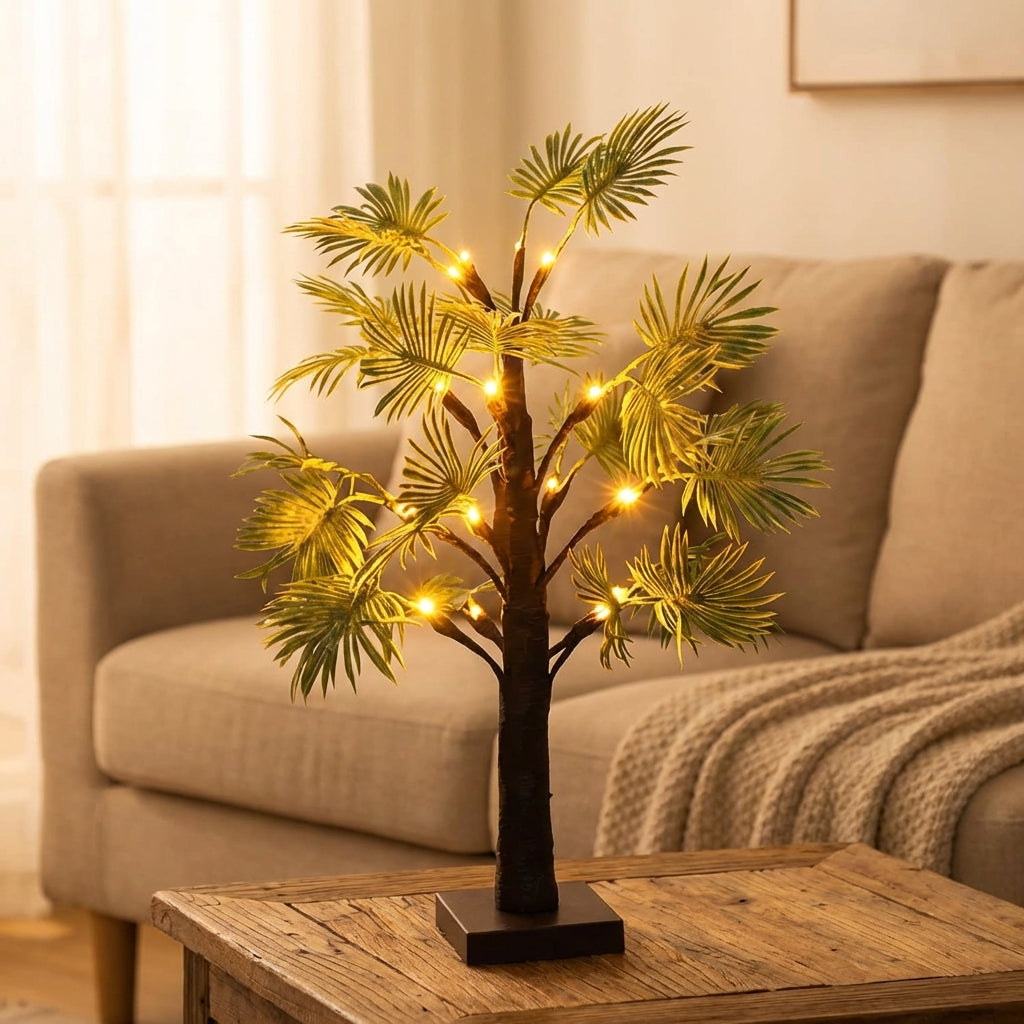 Night Light with Tropical Design - Palm Tree Theme