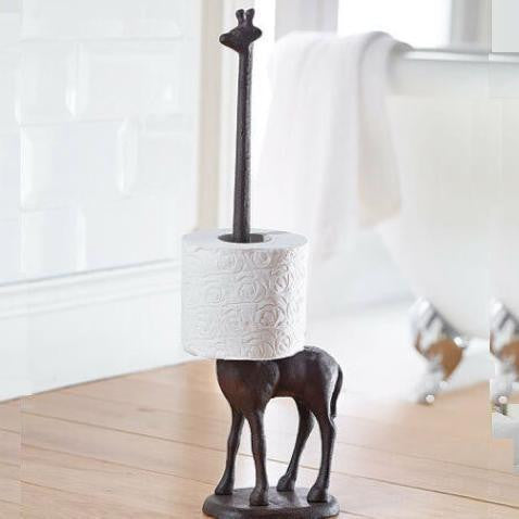 Giraffe-Style Toilet Paper Stand | Sturdy Cast Iron Design