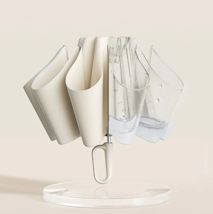 All-Weather Compact Umbrella with Enhanced Visibility Edge