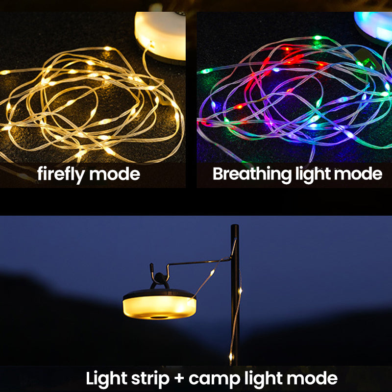 Compact, Waterproof Outdoor Light String for Every Adventure
