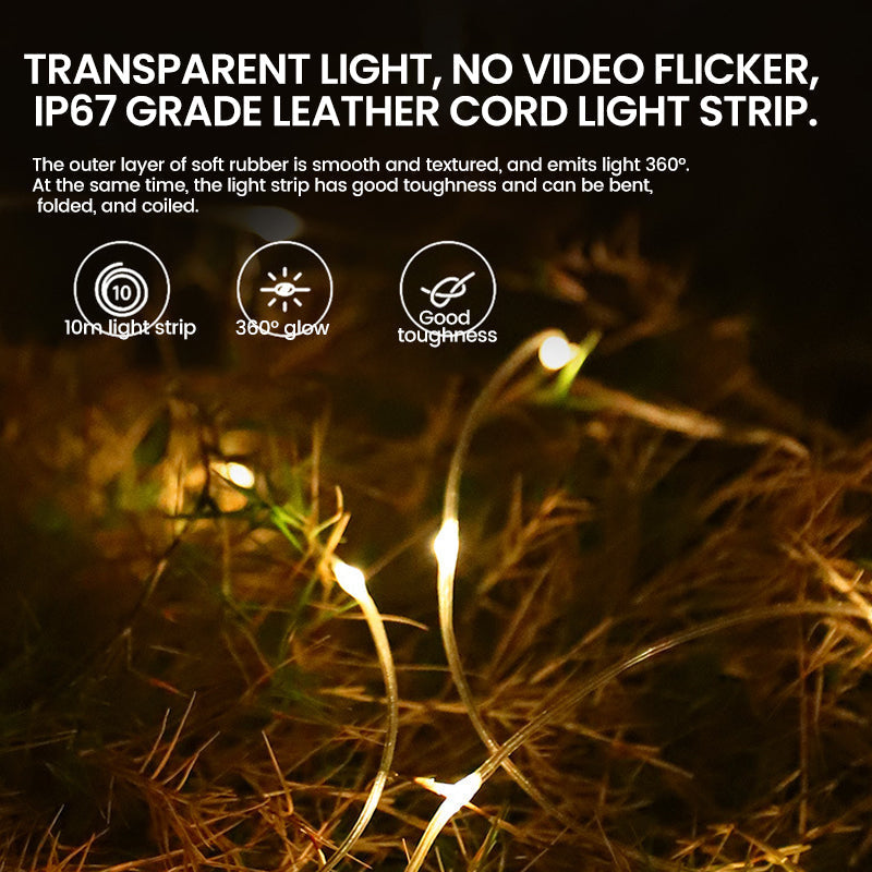 Compact, Waterproof Outdoor Light String for Every Adventure