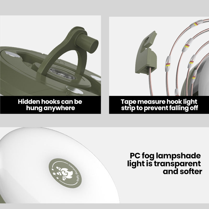 Compact, Waterproof Outdoor Light String for Every Adventure