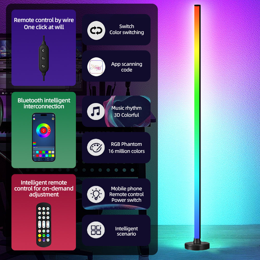 ColorSync Smart Floor Lamp with Bluetooth Control