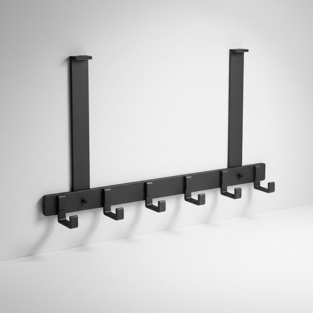 Metal Hook Rail for Overdoor Use - Space Saver Solution
