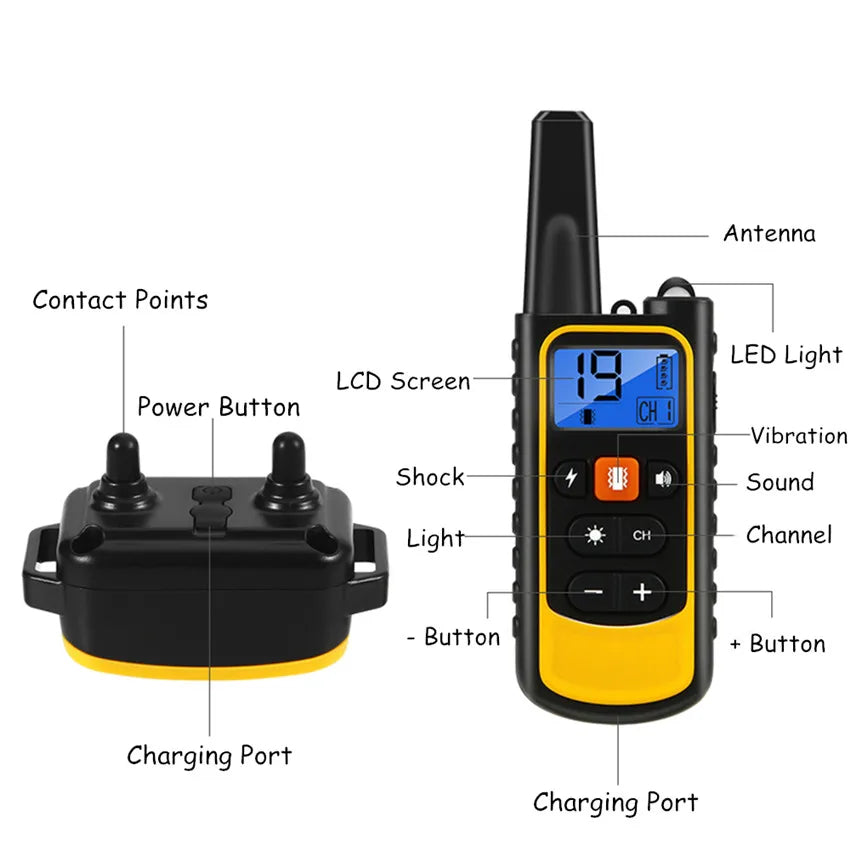 Advanced Waterproof Dog Training Collar with Remote Control