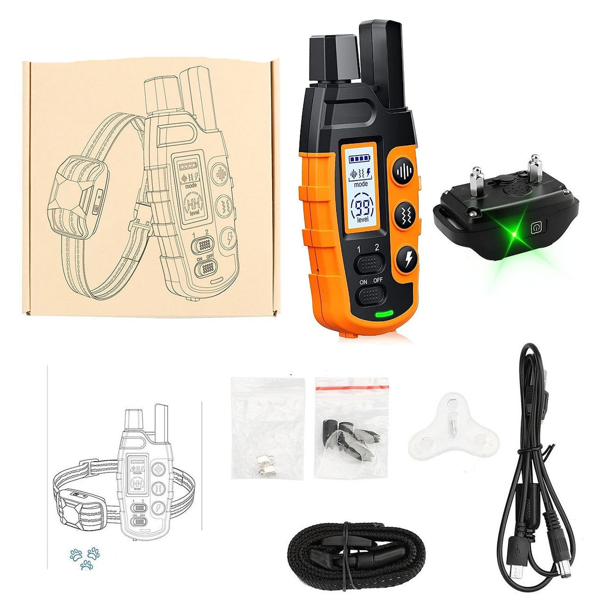 Premium Training Collar | Waterproof Dog Training Device with Custom Modes