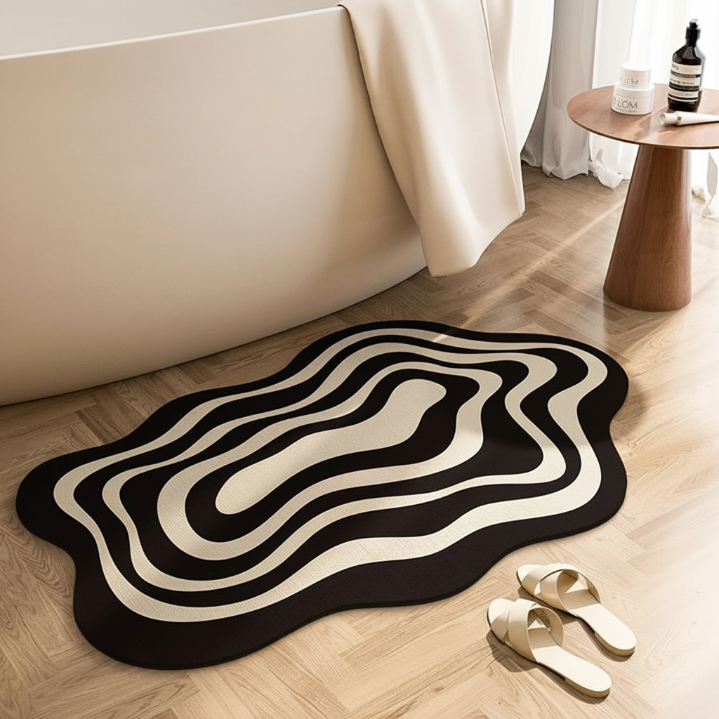 Absorbent Bathroom Rug - Waterfall Style