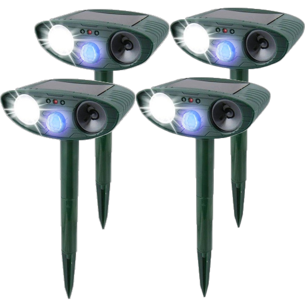 Eco-Friendly Solar-Powered Rabbit Deterrent with Flashing Light