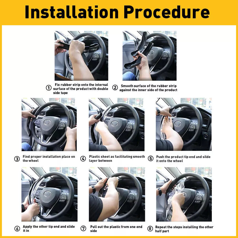 Sleek Carbon Fiber Steering Wheel Protector for Enhanced Comfort