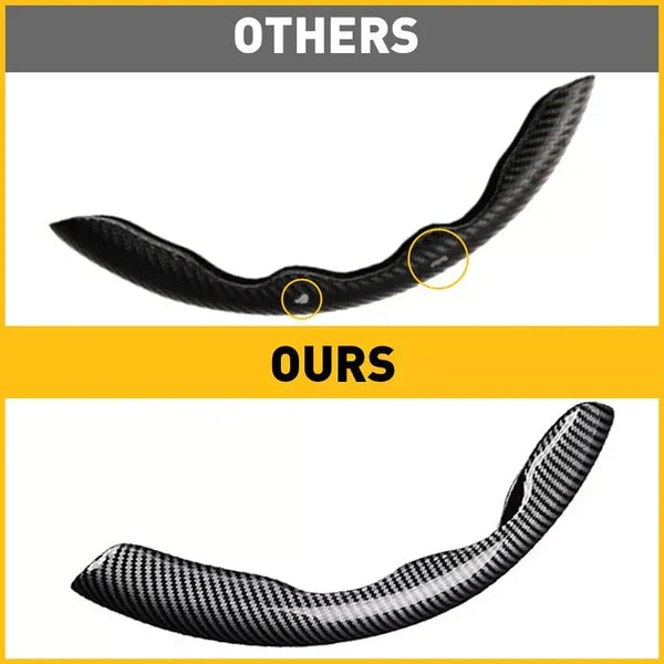 Sleek Carbon Fiber Steering Wheel Protector for Enhanced Comfort