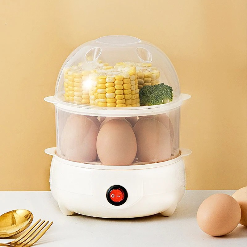 Versatile Two-Tier Electric Egg Boiler for Quick Cooking