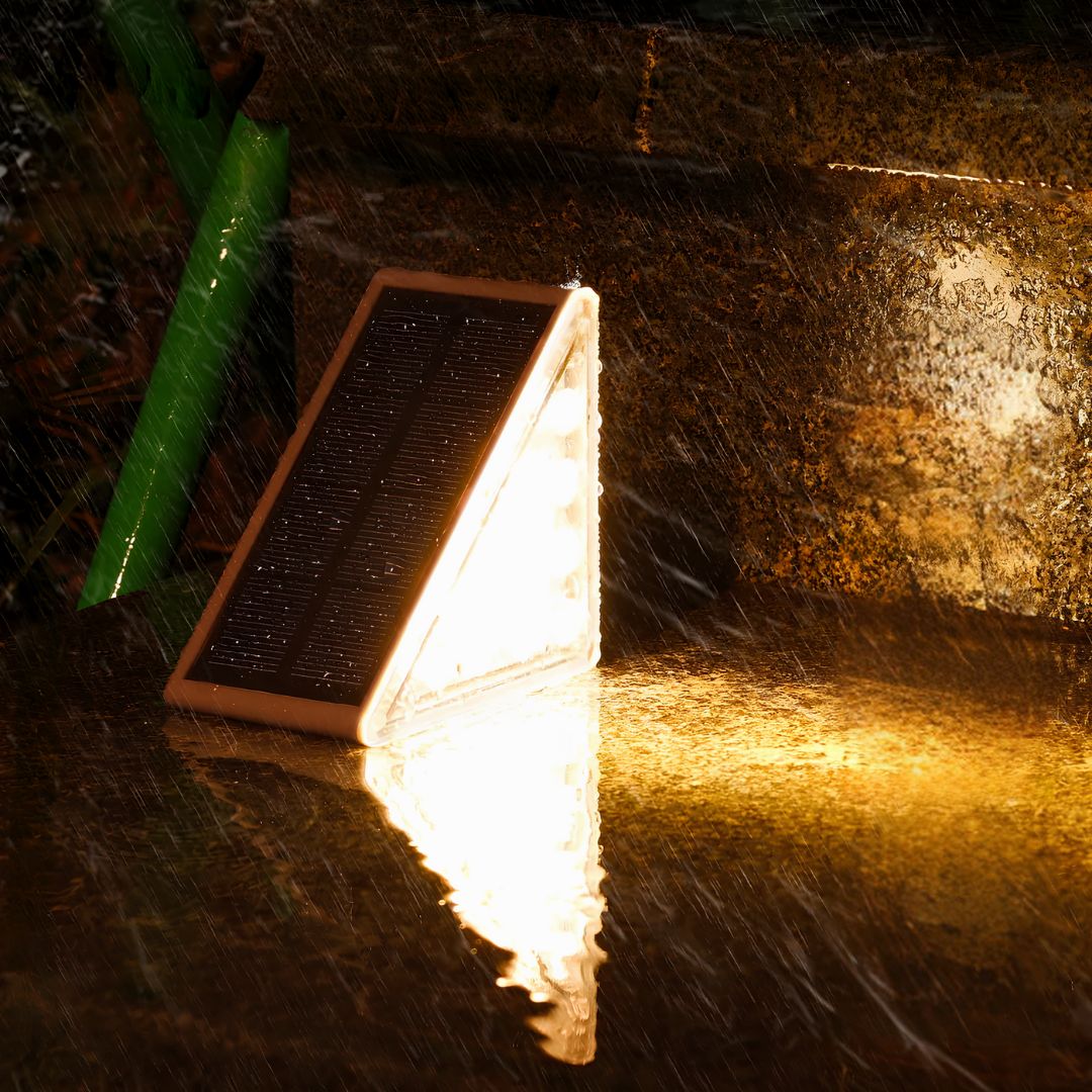 LED Solar-Powered Step Lights