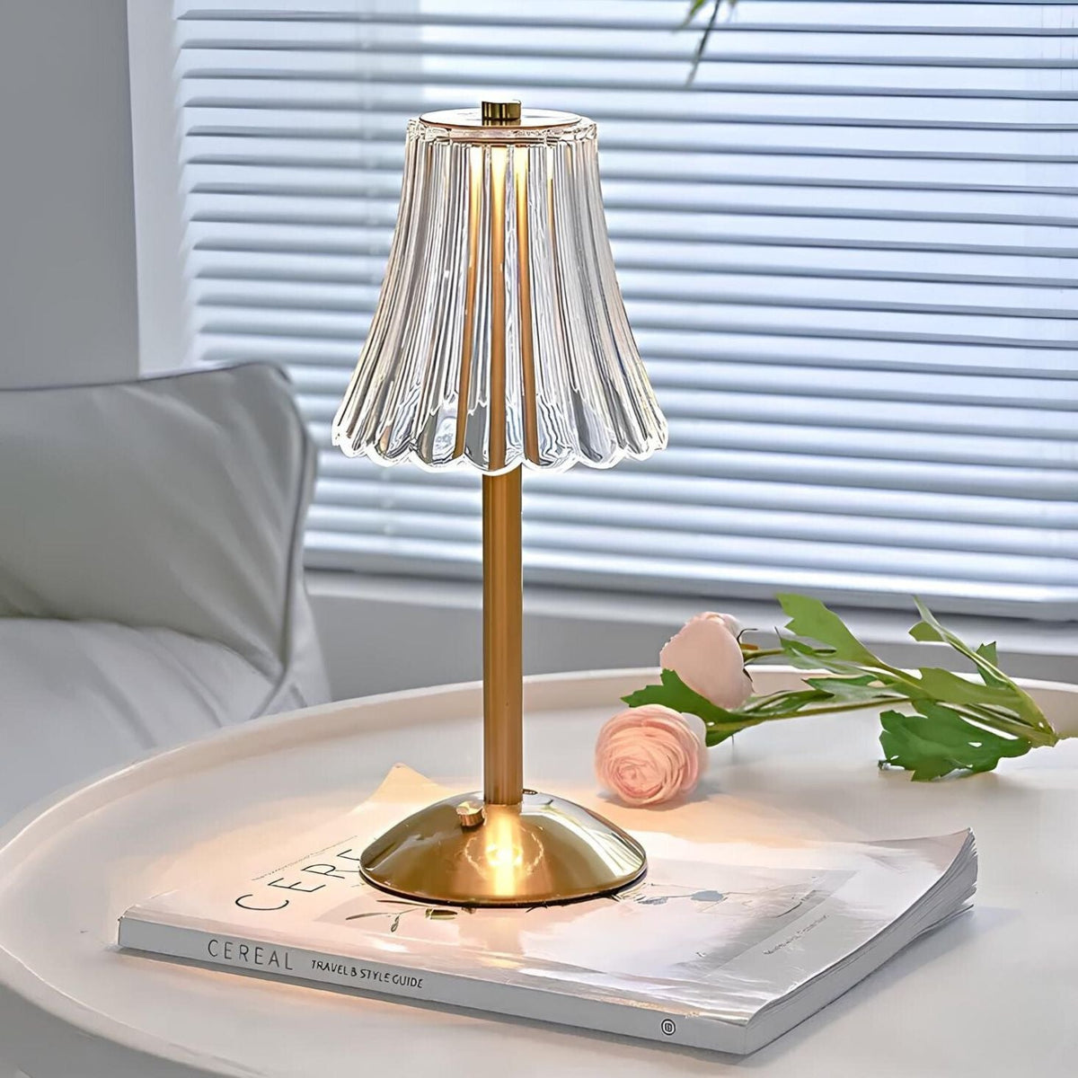 Aurora Luxe Golden Crystal Lamp for Elegant Home Lighting