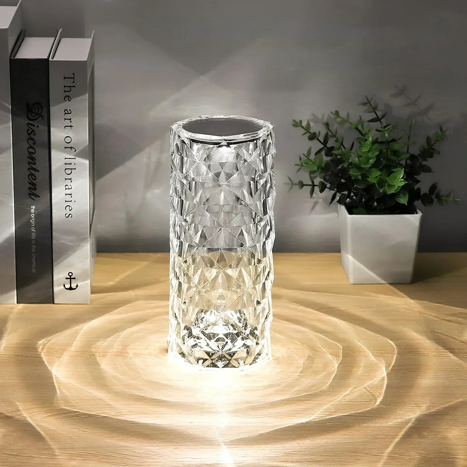 Touch-Controlled Crystal Night Lamp - Aurora Design