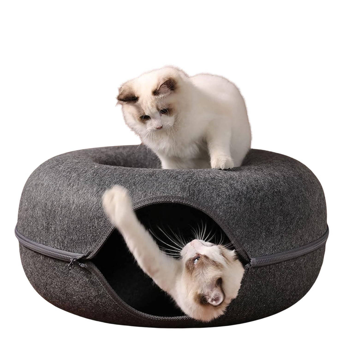 Cozy Cat Hideaway Bed with Dual Nest Design