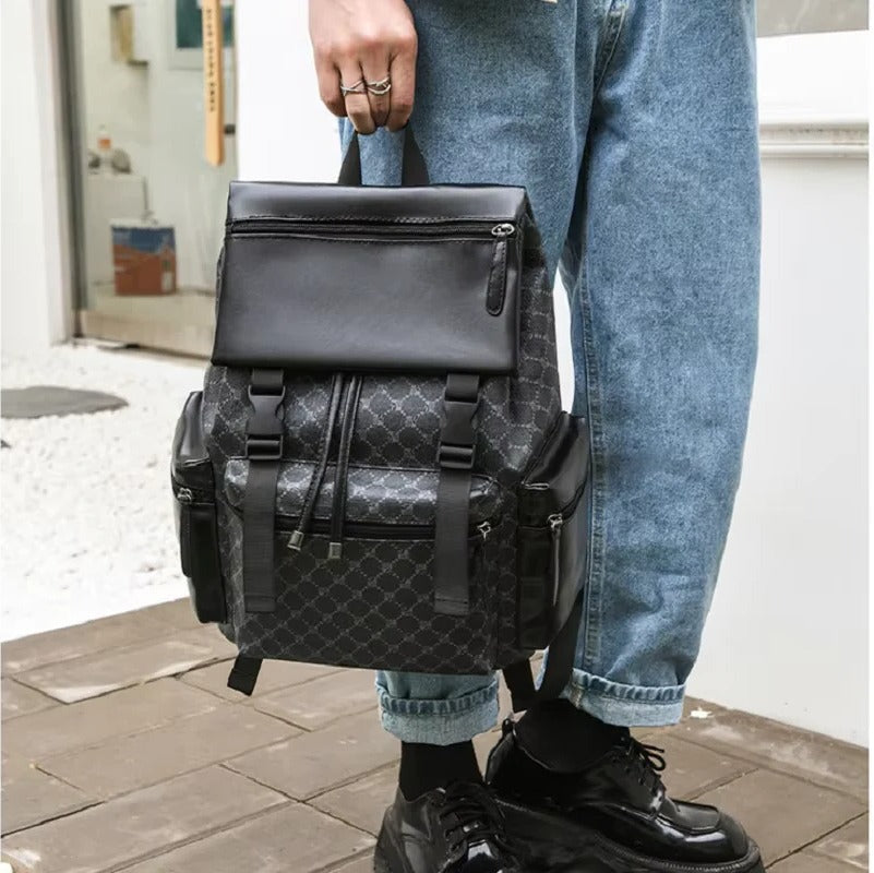 Sophisticated Leather Laptop Backpack with Comfort Straps