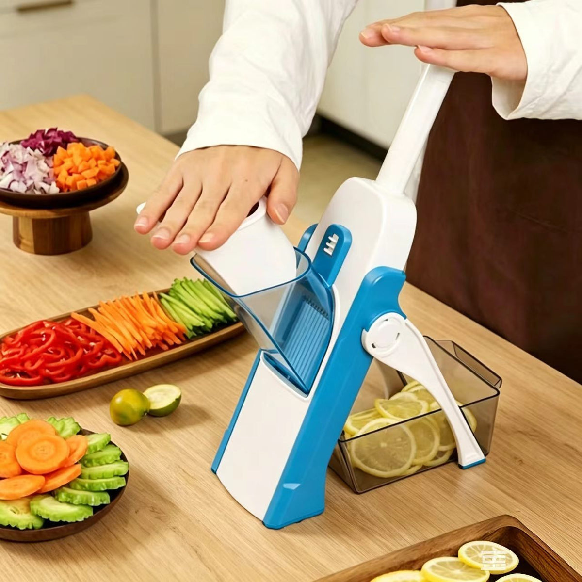 All-in-One Manual Vegetable Slicer & Grater