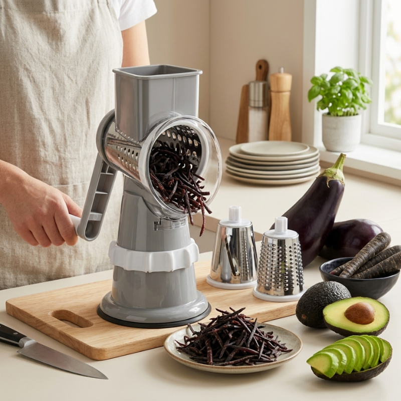 Versatile Vegetable Slicer with Safety Hand Guard
