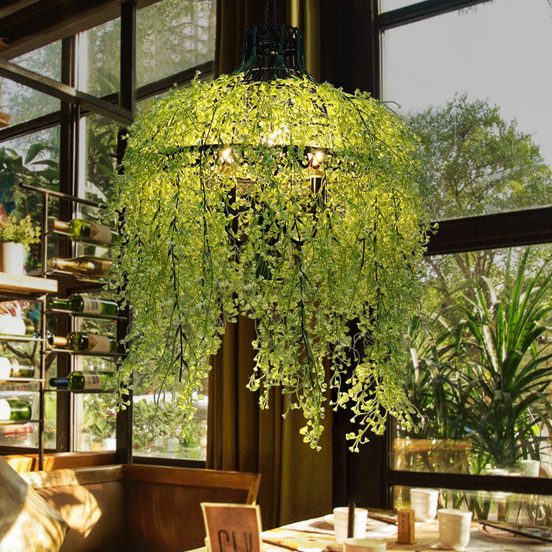 LushAura | Elegant 3-Light Nature-Inspired Chandelier