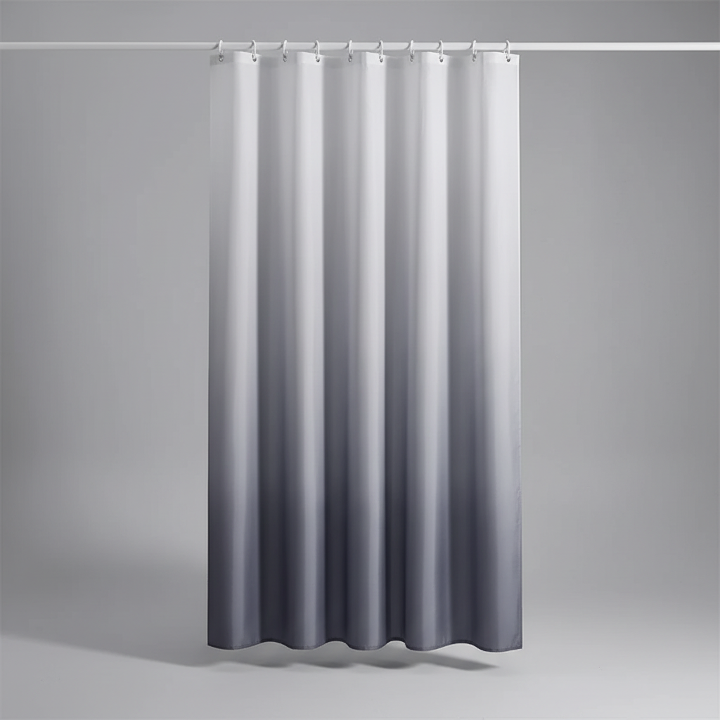 Aqua Shower Curtain Made from Thickened Polyester