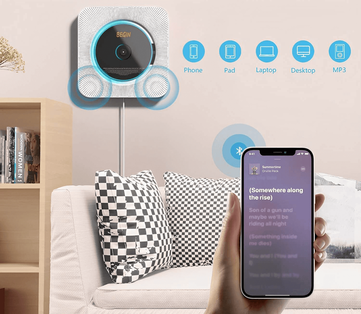 All-in-One Music Hub | Bluetooth Stereo System with Remote