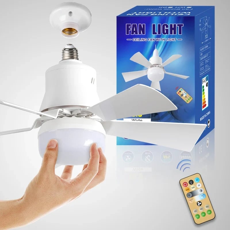 Smart Ceiling Fan with Integrated Lights & Remote Control