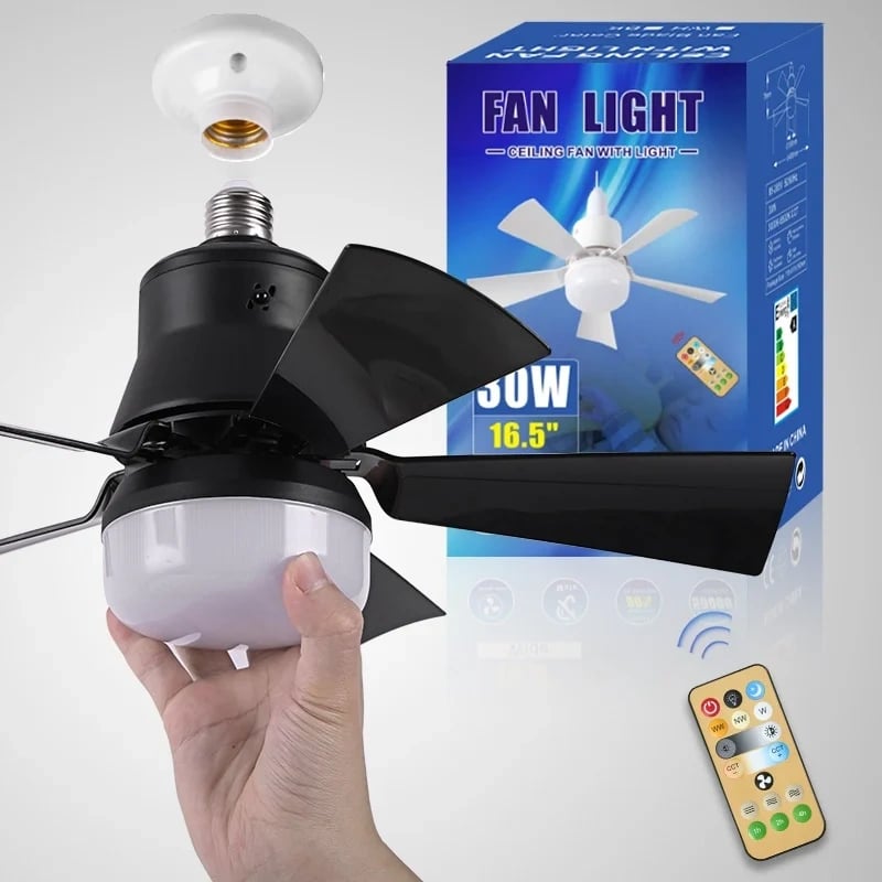Smart Ceiling Fan with Integrated Lights & Remote Control