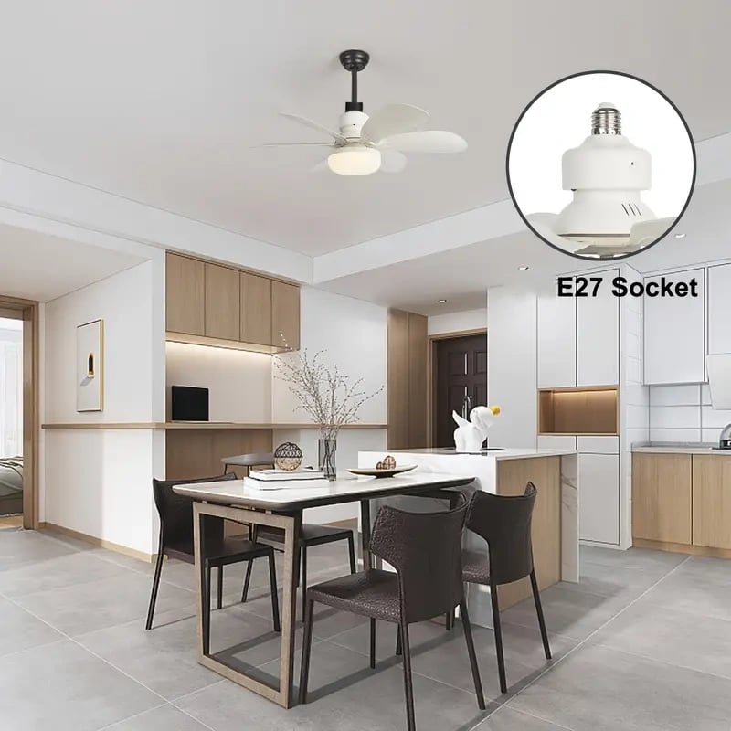 Smart Ceiling Fan with Integrated Lights & Remote Control