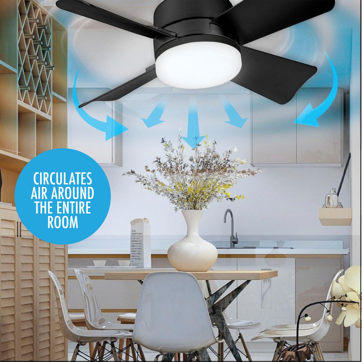 Smart Ceiling Fan with Integrated Lights & Remote Control