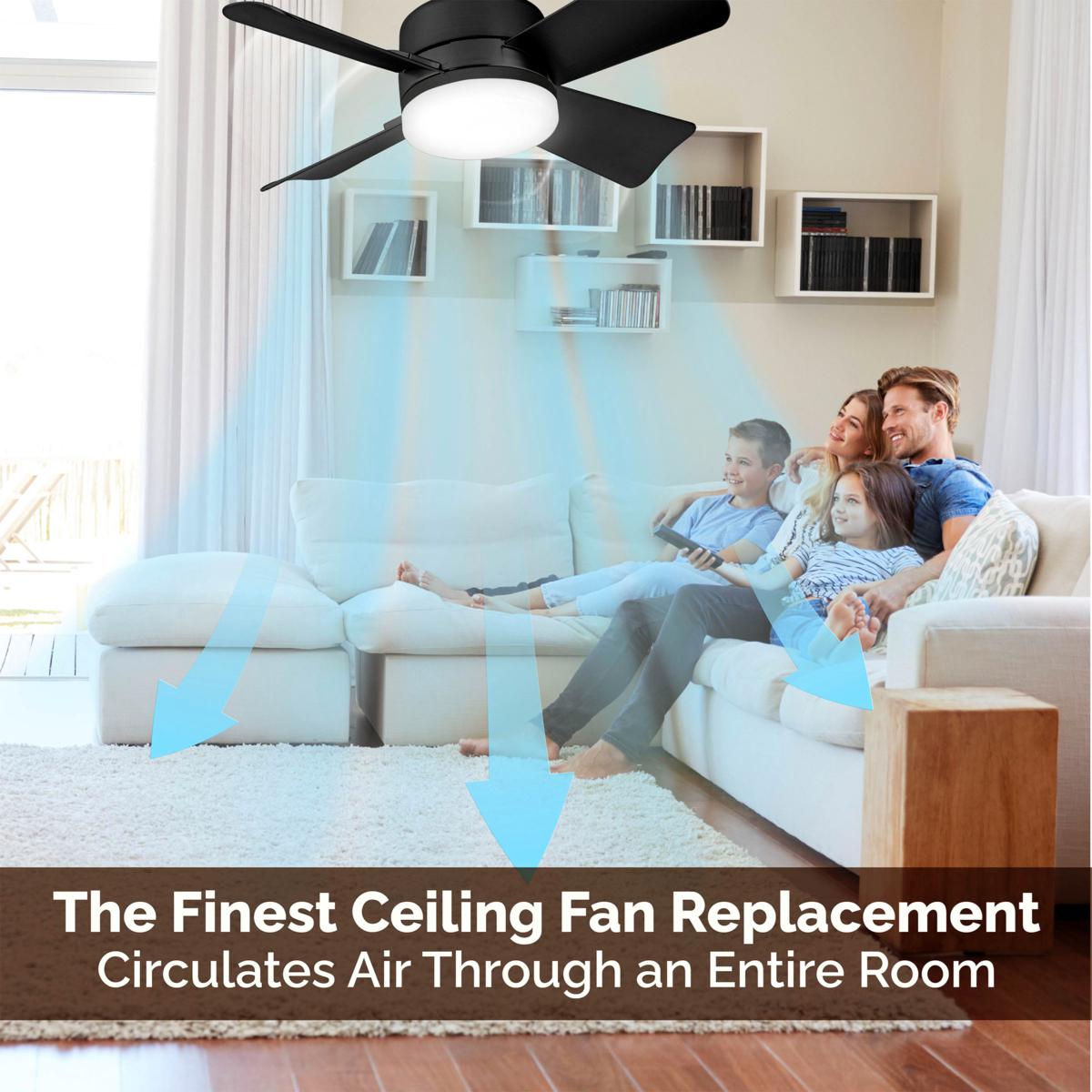 Smart Ceiling Fan with Integrated Lights & Remote Control